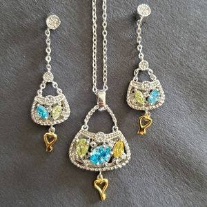 Betsey Johnson necklace and earrings set